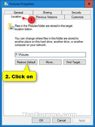 Windows 10'da kişisel klasörlerin varsayılan konumu nasıl geri yüklenir