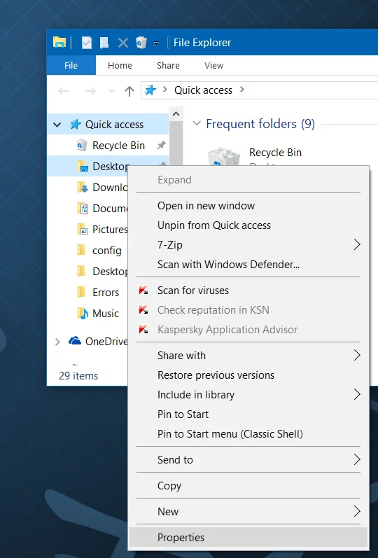 Windows 10 でデスクトップ、ダウンロード、ドキュメントを別のドライブに移動する
