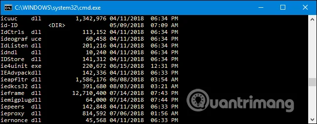 Cara menggunakan arahan DIR dalam Windows