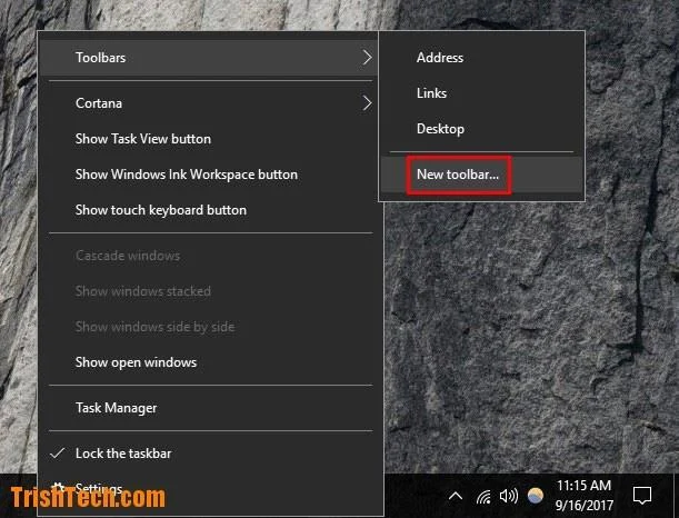 Windows 10でタスクバーアイコンを中央に配置する方法