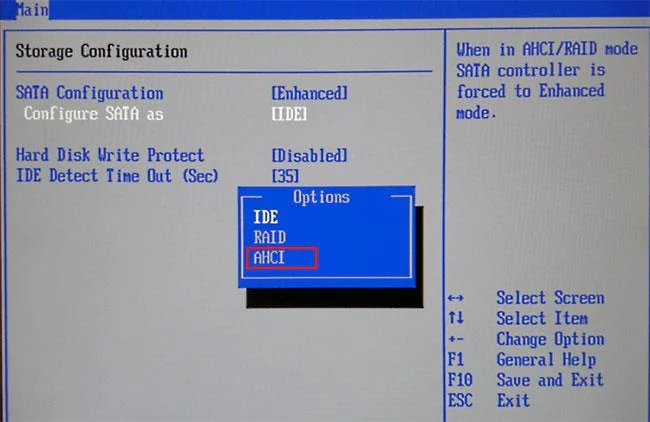 Bagaimana untuk mendayakan mod AHCI dalam Windows 10