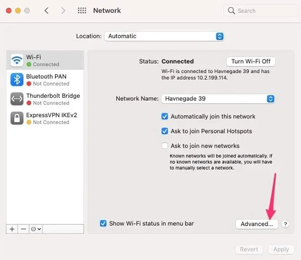 Bagaimana untuk melupakan/memadam rangkaian WiFi pada Mac