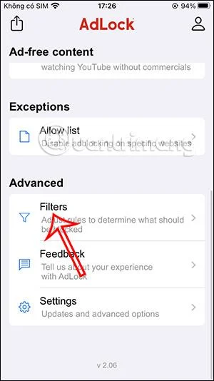 Cara menggunakan AdLock untuk menyekat iklan pada Safari iPhone