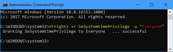 Windows 10 でユーザー/グループの時刻変更を許可/禁止する