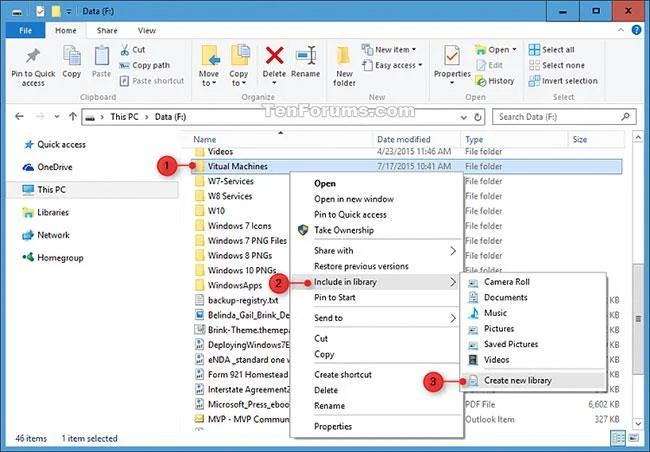 Windows 10'da yeni bir kitaplık nasıl oluşturulur