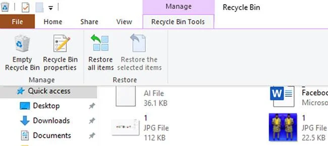 4 cara untuk memulihkan fail dari Recycle Bin dalam Windows 10