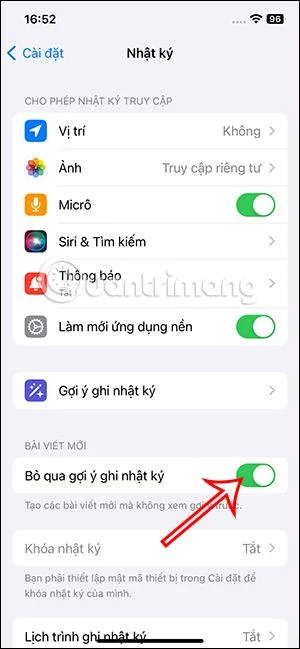 Bagaimana untuk mengalih keluar cadangan untuk menulis diari pada iPhone