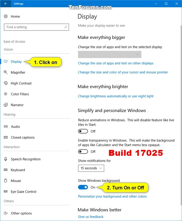 Windows 10'da masaüstü duvar kağıdı nasıl etkinleştirilir veya devre dışı bırakılır