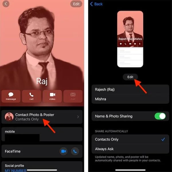 Cara membuat imej poster emoji untuk nombor telefon anda pada iPhone