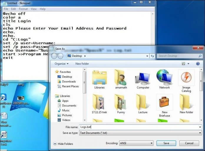 Cara membuat Keylogger menggunakan Notepad