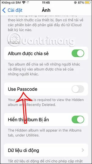 IPhoneで非表示のフォトアルバムをロックする方法