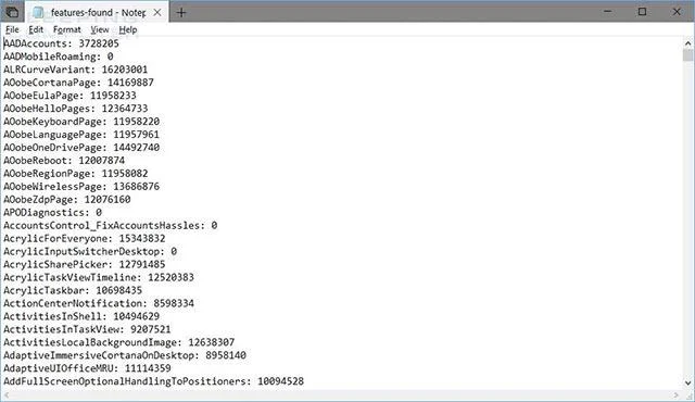 Mach2 aracıyla Windows 10'daki gizli özellikleri arayın ve etkinleştirin