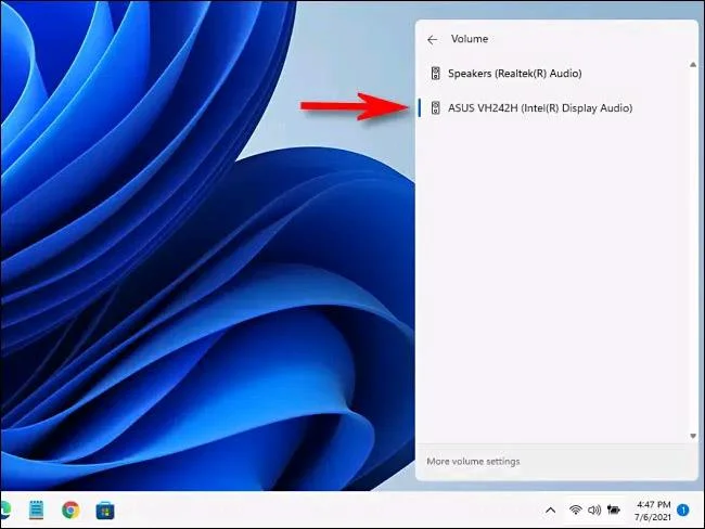 Windows 11 görev çubuğunda ses çıkış cihazı nasıl değiştirilir