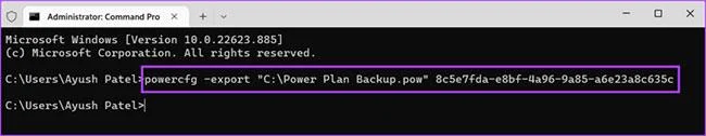 Windows 11'de Güç planı nasıl dışa aktarılır/içe aktarılır