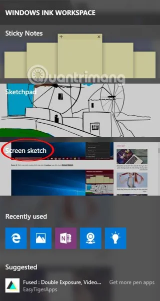 Cara mengambil tangkapan skrin Windows 10 menggunakan Windows Ink Workspace