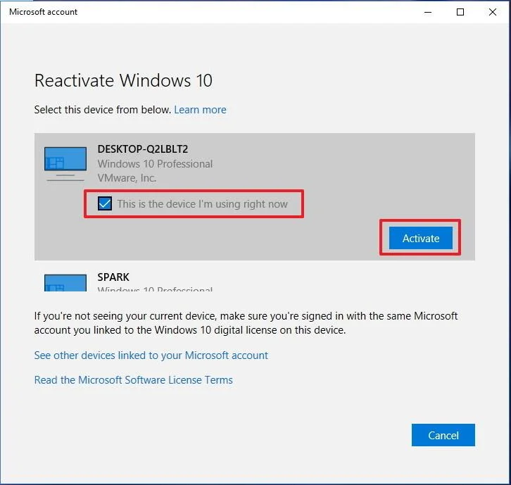 Bagaimana untuk mengaktifkan semula Windows 10 selepas menukar perkakasan?