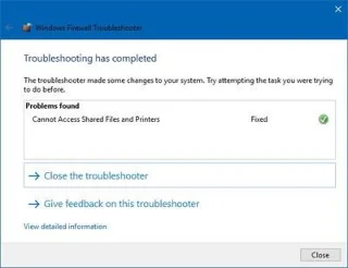 Arahan untuk mengendalikan dan membetulkan masalah firewall dalam Windows 10