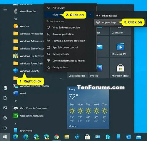 Windows 10'da Windows Güvenliği uygulaması nasıl sıfırlanır