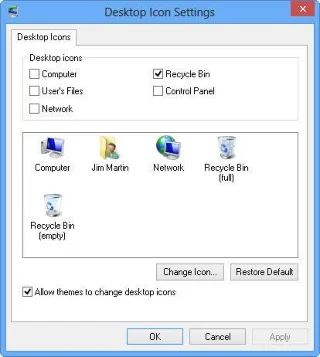 Padam ikon Homegroup pada skrin Desktop Windows 8