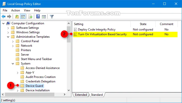 So aktivieren oder deaktivieren Sie Device Guard unter Windows 10
