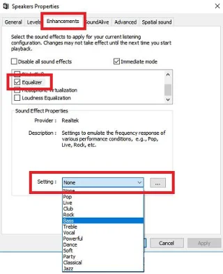 Cara mengurus dan meningkatkan kualiti bunyi dalam Windows 10
