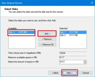 Bagaimana untuk menggabungkan berbilang cakera keras menjadi satu Jilid pada Windows 10