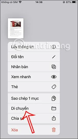 Cara membuat folder dalam Fail pada iPhone/iPad