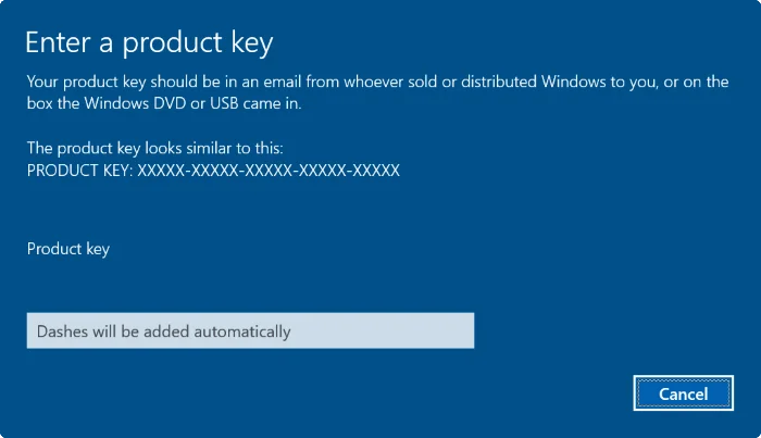 5 cara paling mudah untuk memasukkan kunci Windows 10