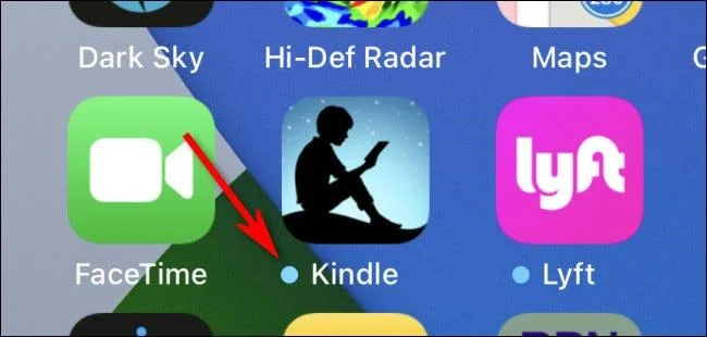 Apakah maksud titik biru di sebelah ikon aplikasi pada skrin utama iPhone dan iPad?