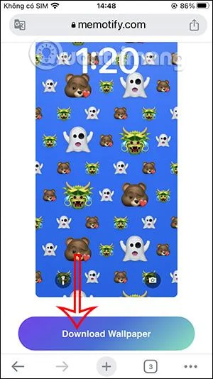 Cara membuat kertas dinding emoji pada iPhone