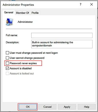 Instructies voor het activeren van de functie voor het verlopen van het wachtwoord in Windows 10
