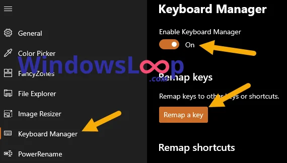 Windows 10'da PowerToys ile anahtarlar nasıl yeniden eşlenir?