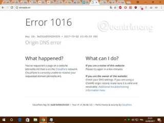 Fix Fout 1016 - Oorsprong DNS-fout