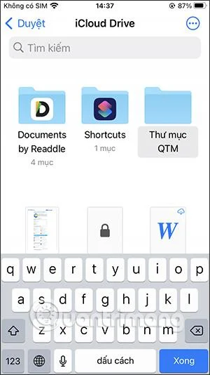 Cara membuat folder dalam Fail pada iPhone/iPad