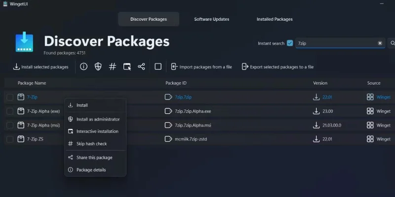 Windows 11'de WingetUI kullanılarak uygulama paketleri nasıl yönetilir?
