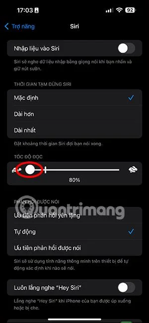 Bagaimana untuk melaraskan kelajuan bercakap iPhone Siri