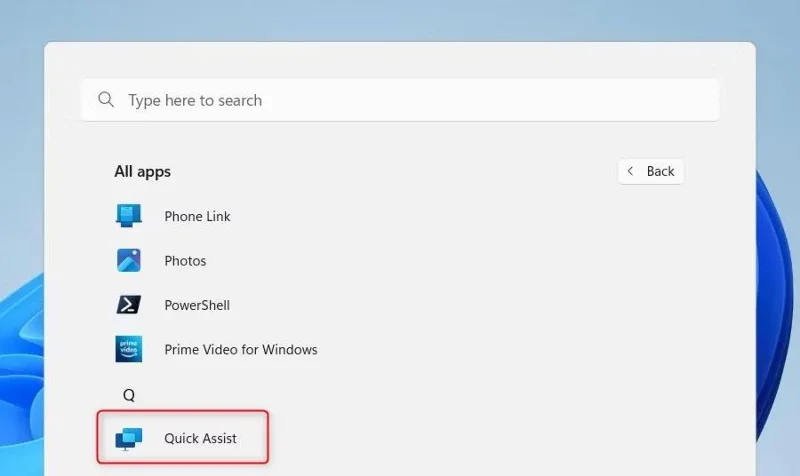 Bagaimana untuk membuka alat Bantuan Pantas dalam Windows 11