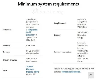 Windows 11 yapılandırması ve minimum Windows 11 donanım yapılandırması gerektirir