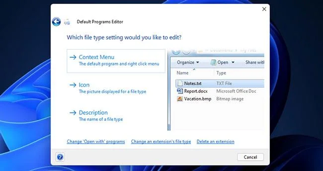 Bagaimana untuk menukar ikon untuk format fail tertentu dalam Windows