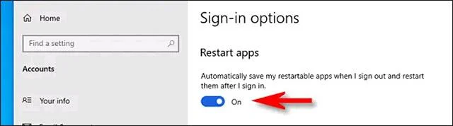 Bagaimana untuk menyediakan Windows 10 untuk membuka semula aplikasi secara automatik yang sedang berjalan pada masa penutupan sebelumnya