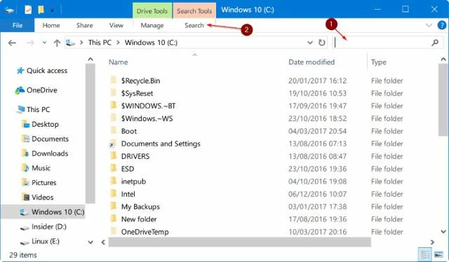 Bagaimana untuk mencari fail besar pada Windows 10