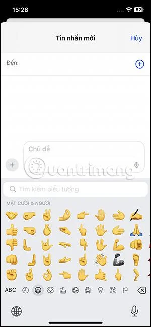 Arahan untuk menukar warna emoji pada iPhone