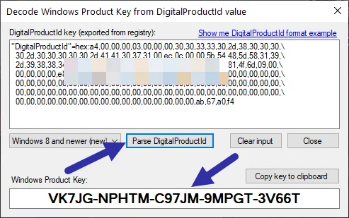 Tidak perlu memasang sebarang perisian, berikut ialah cara untuk mencari Kunci Produk Windows anda