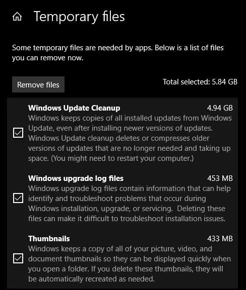 7 fail dan folder Windows boleh padam untuk mengosongkan ruang