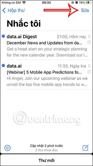 Como lembrar de reler e-mails no iPhone