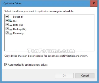 So ändern Sie die Zeitplaneinstellungen für „Laufwerke optimieren“ in Windows 10