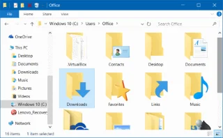 Alihkan Desktop, Muat Turun dan Dokumen ke pemacu lain pada Windows 10