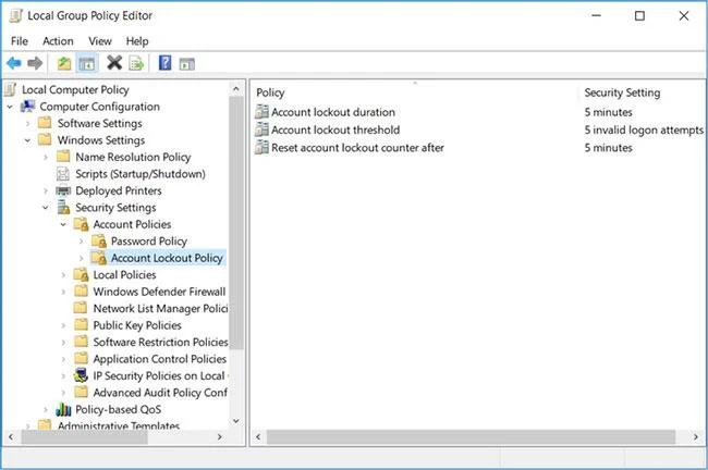 Windows 10'da başarısız oturum açma denemelerinin sayısı nasıl sınırlanır?