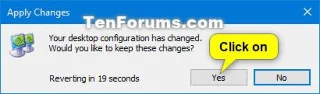 Confirmation des modifications dans NVIDIA