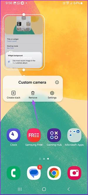 Cómo agregar un widget de cámara en Samsung Galaxy